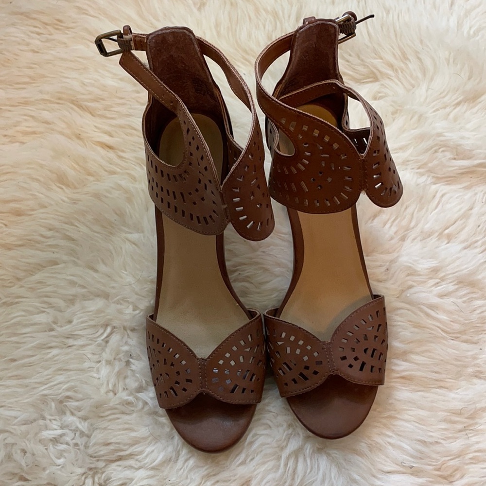 Brown summer heels